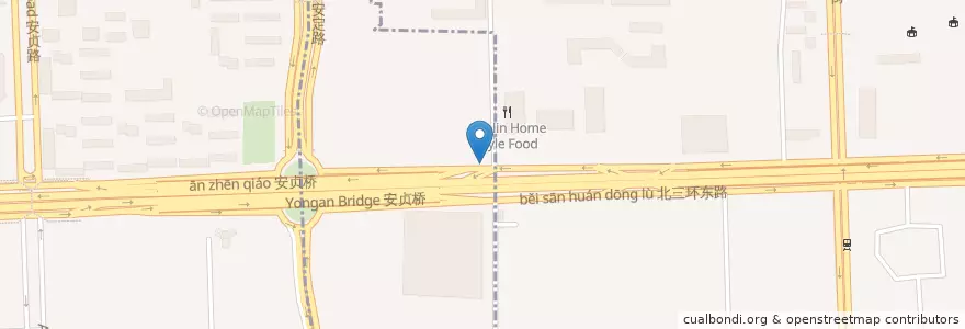 Mapa de ubicacion de Lanzhou Noodles en China, Pequim, Hebei, 东城区.