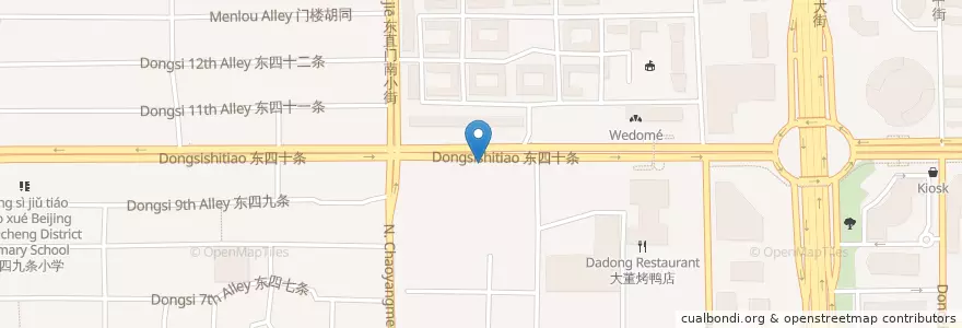 Mapa de ubicacion de Beijing Bike Share en Çin, Pekin, Hebei, 东城区.