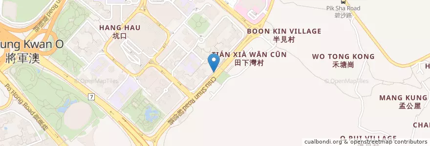 Mapa de ubicacion de 公眾單車泊位 en China, Provincia De Cantón, Hong Kong, Nuevos Territorios, 西貢區 Sai Kung District.