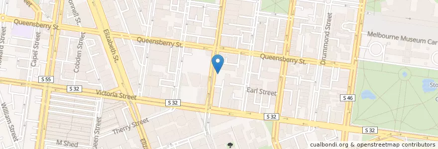 Mapa de ubicacion de Cafe Krema en Austrália, Victoria, City Of Melbourne.