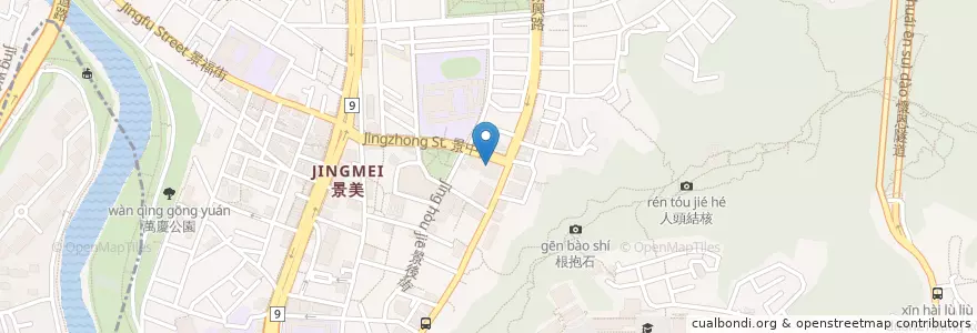 Mapa de ubicacion de 甘泉魚麵景美瀚星百貨店 en Taiwan, New Taipei, Taipei, Wenshan District.