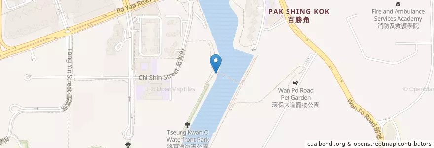 Mapa de ubicacion de 公眾單車泊位 en Китай, Гуандун, Гонконг, Новые Территории, 西貢區 Sai Kung District.