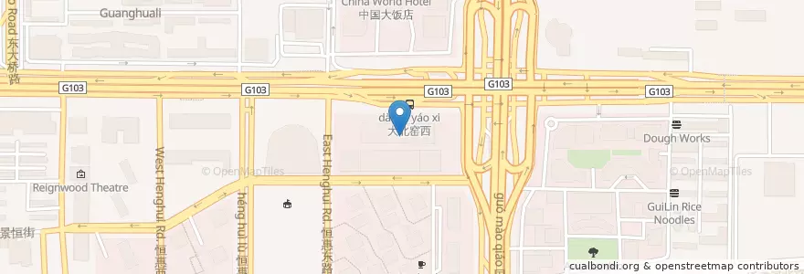 Mapa de ubicacion de Xiu en 中国, 北京市, 河北省, 朝阳区 / Chaoyang.