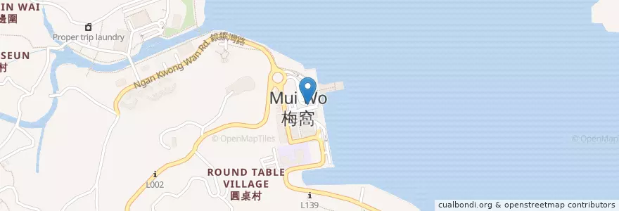 Mapa de ubicacion de 公眾單車泊位 en الصين, هونغ كونغ, غوانغدونغ, الأقاليم الجديدة, 離島區 Islands District.