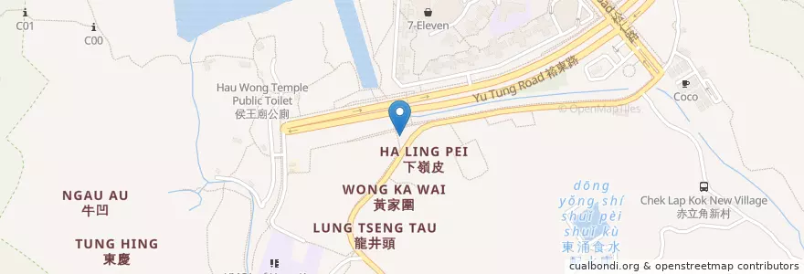Mapa de ubicacion de 公眾單車泊位 en Çin, Hong Kong, Guangdong, Yeni Bölgeler, 離島區 Islands District.