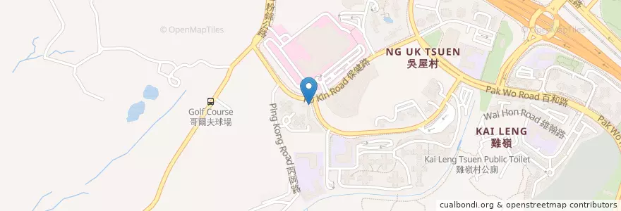 Mapa de ubicacion de 公眾單車泊位 Parking Sites en 中国, 香港, 広東省, 新界, 北區 North District.