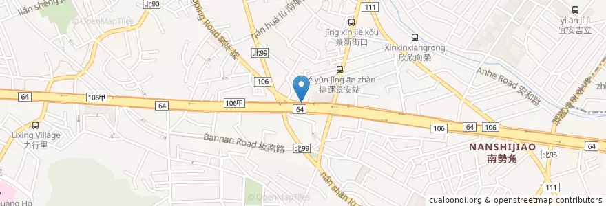 Mapa de ubicacion de COCO都可 en تايوان, تايبيه الجديدة, 中和區.