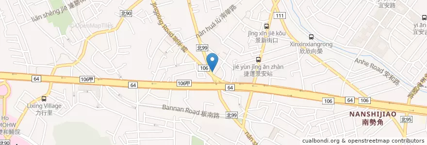 Mapa de ubicacion de 菁英牙醫 en تايوان, تايبيه الجديدة, 中和區.