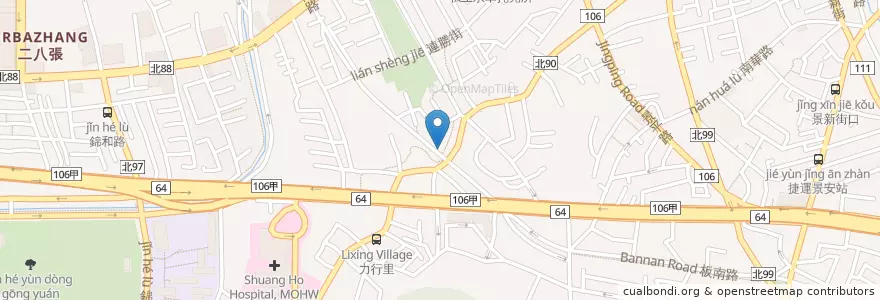 Mapa de ubicacion de 御品早餐屋 en Taiwan, Nuova Taipei, Džonghė.