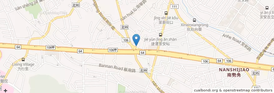 Mapa de ubicacion de 錢都日式涮涮鍋 en 台湾, 新北市, 中和区.