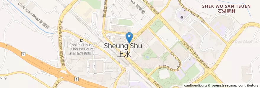 Mapa de ubicacion de 公眾單車泊位 en 中国, 香港, 広東省, 新界, 北區 North District.