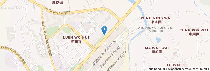 Mapa de ubicacion de 公眾單車泊位 en 중국, 홍콩, 광둥성, 신제, 北區 North District.