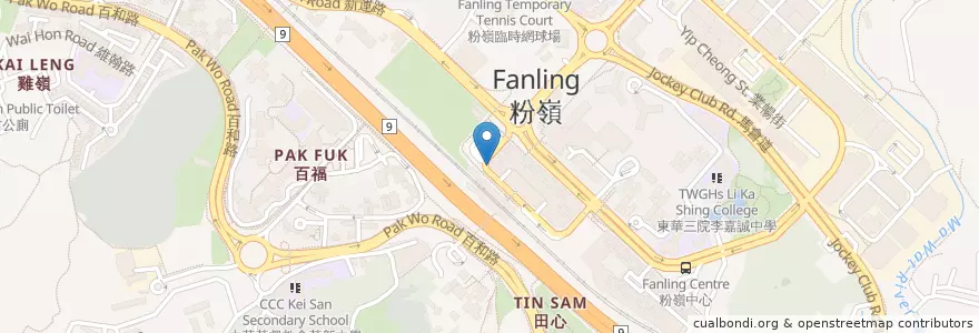 Mapa de ubicacion de 公眾單車泊位 Public Bicycle Parking en 中国, 香港 Hong Kong, 广东省, 新界 New Territories, 北區 North District.