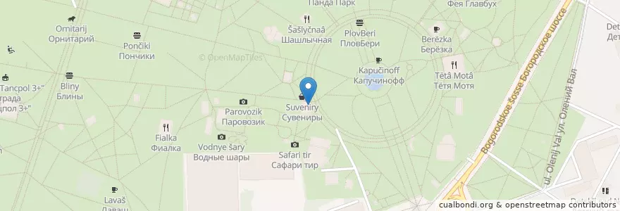Mapa de ubicacion de Мельница en Rusia, Distrito Federal Central, Москва, Восточный Административный Округ, Район Сокольники.