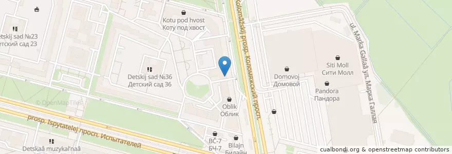 Mapa de ubicacion de Alfa-Bank en Russia, Northwestern Federal District, Leningrad Oblast, Saint Petersburg, Приморский Район, Округ Комендантский Аэродром.