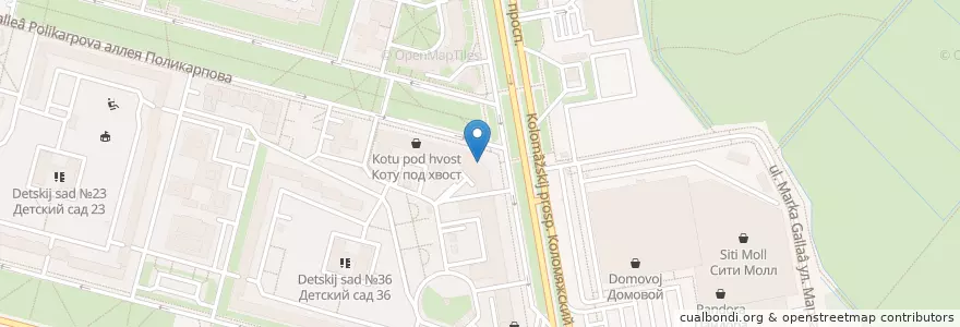 Mapa de ubicacion de Суши Wok en Russie, District Fédéral Du Nord-Ouest, Oblast De Léningrad, Saint-Pétersbourg, Приморский Район, Округ Комендантский Аэродром.