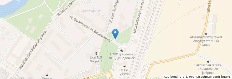 Mapa de ubicacion de Благотворительные обеды en Rusland, Centraal Federaal District, Oblast Moskou, Городской Округ Подольск.