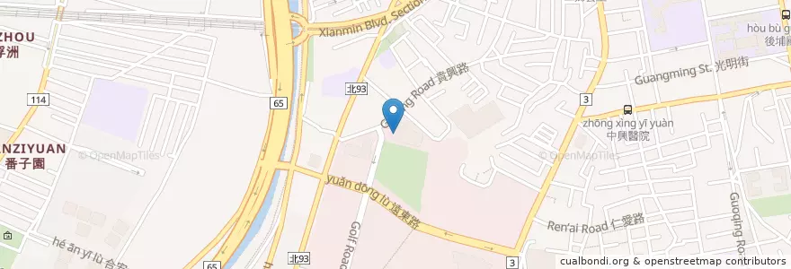 Mapa de ubicacion de 新北市板橋區新北市立圖書館地下停車場 en 臺灣, 新北市, 板橋區.