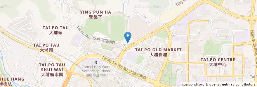 Mapa de ubicacion de 公眾單車泊位 en 中国, 香港, 广东省, 新界, 大埔區.