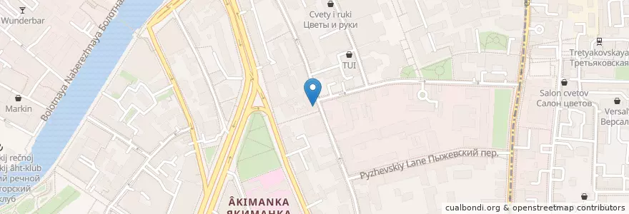 Mapa de ubicacion de Посольство султаната Оман en Rusia, Distrito Federal Central, Москва, Distrito Administrativo Central, Район Якиманка.