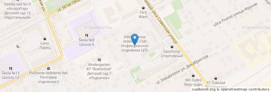 Mapa de ubicacion de Молочная кухня en Russia, Ural Federal District, Sverdlovsk Oblast, Восточный Управленческий Округ, Irbitsky District, Городской Округ Ирбит.