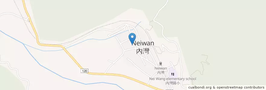 Mapa de ubicacion de 橫山內灣郵局 en Taiwan, Taiwan, 新竹縣, 橫山鄉.