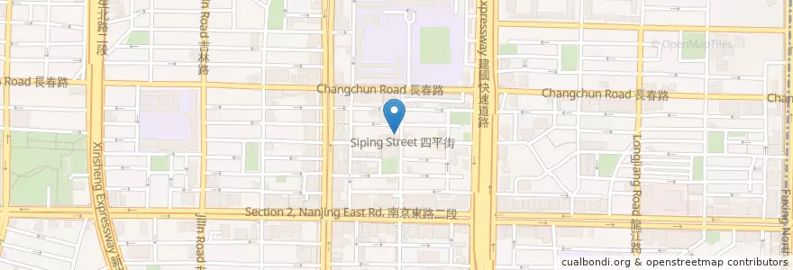 Mapa de ubicacion de 阿海自助餐 en تايوان, تايبيه الجديدة, تايبيه, 中山區.