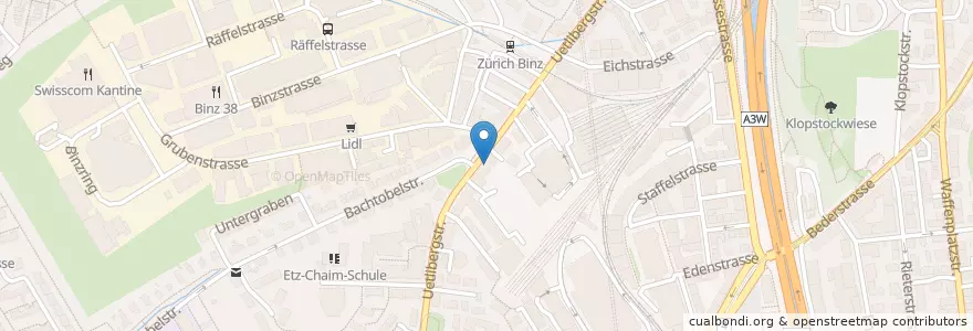 Mapa de ubicacion de Laubegg Apotheke en Switzerland, Zürich, Bezirk Zürich, Zürich.