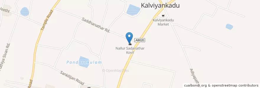 Mapa de ubicacion de Nallur Sadanathar Kovil en Sri Lanka, வட மாகாணம், யாழ்ப்பாணம் மாவட்டம்.