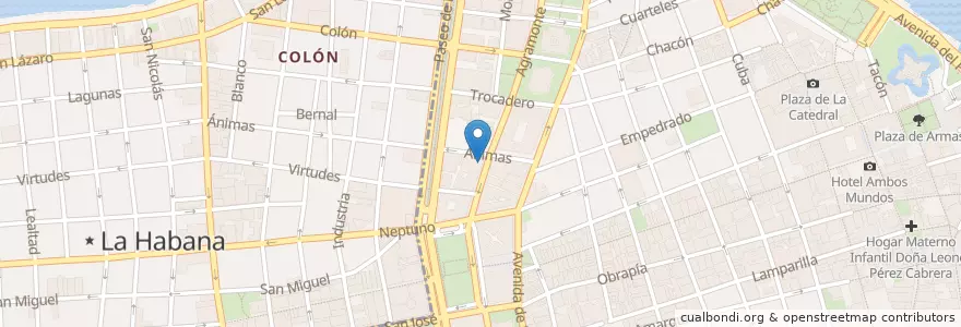 Mapa de ubicacion de Sloppy Joe's Bar en 古巴, La Habana, La Habana Vieja.