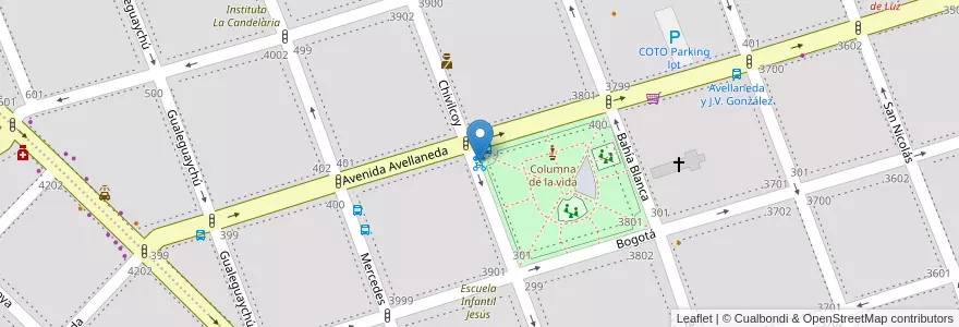 Mapa de ubicacion de 353 - Plaza Velez Sarsfield en アルゼンチン, Ciudad Autónoma De Buenos Aires, ブエノスアイレス, Comuna 10.