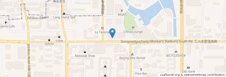 Mapa de ubicacion de Huaxia Bank en China, Beijing, Hebei, Chaoyang District.