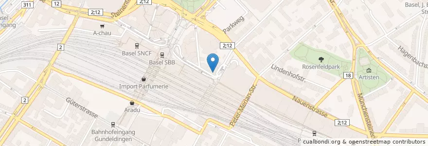 Mapa de ubicacion de Alte Post en Svizzera, Basilea Città, Basel.