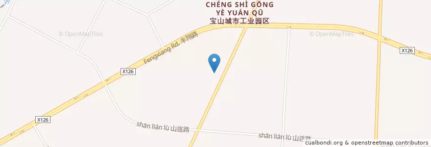 Mapa de ubicacion de 宝山城市工业园区 en الصين, شانغهاي, 宝山区, 宝山城市工业园区.