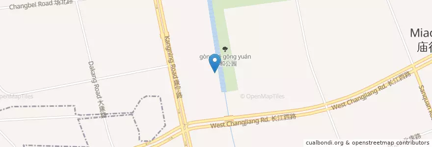 Mapa de ubicacion de 庙行镇 en Cina, Shanghai, Distretto Di Baoshan, 庙行镇.