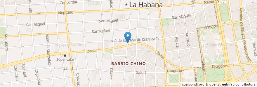 Mapa de ubicacion de Chan Li Po en Cuba, La Habana, Centro Habana.
