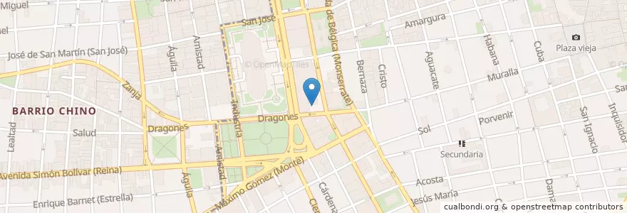 Mapa de ubicacion de Teatro Martí en Kuba, Havanna, La Habana Vieja.