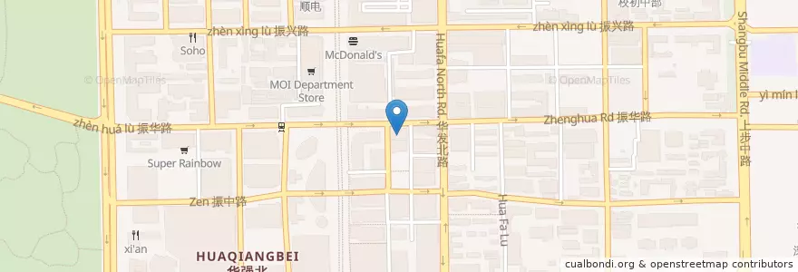 Mapa de ubicacion de Pleasant Caffé en China, Guangdong, Shenzhen, Futian District.
