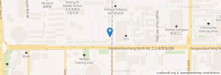 Mapa de ubicacion de NAPA en China, Beijing, Hebei, Chaoyang District.
