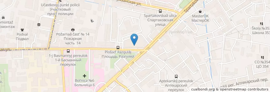 Mapa de ubicacion de ВТБ en 러시아, Центральный Федеральный Округ, Москва, Центральный Административный Округ, Басманный Район.