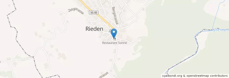 Mapa de ubicacion de Restaurant Sonne en Schweiz/Suisse/Svizzera/Svizra, Sankt Gallen, Wahlkreis See-Gaster, Gommiswald.