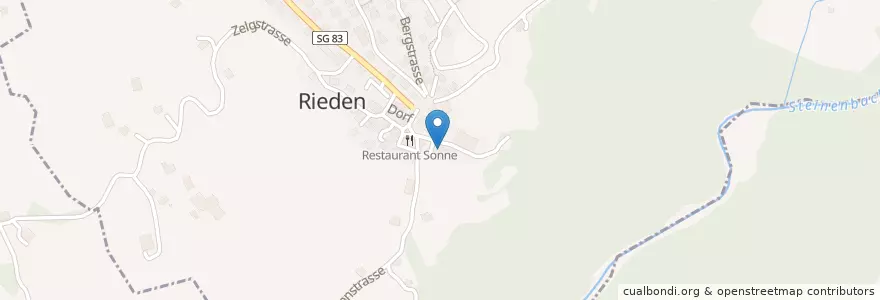 Mapa de ubicacion de Schule Rieden en İsviçre, Sankt Gallen, Wahlkreis See-Gaster, Gommiswald.