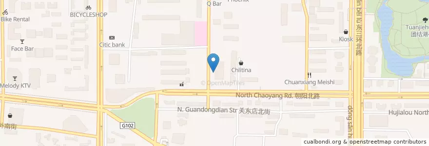 Mapa de ubicacion de Tumaris en 중국, 베이징시, 허베이성, 朝阳区 / Chaoyang.