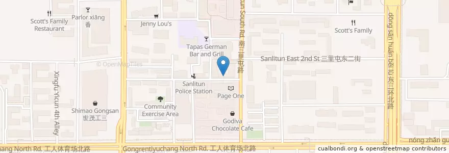Mapa de ubicacion de Moka Bros en 中国, 北京市, 河北省, 朝阳区.