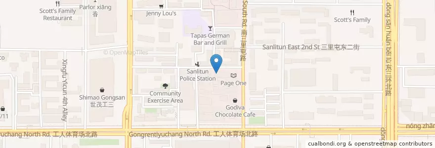 Mapa de ubicacion de Blue Frog en الصين, بكين, خبي, 朝阳区 / Chaoyang.