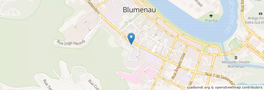 Mapa de ubicacion de Itaú Personalité en Brésil, Région Sud, Santa Catarina, Região Geográfica Intermediária De Blumenau, Microrregião De Blumenau, Blumenau.