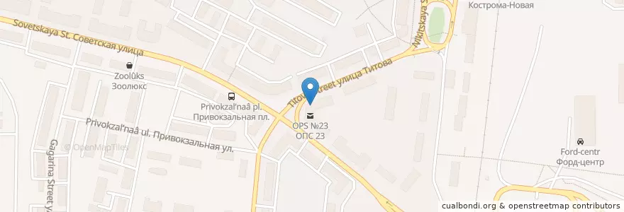 Mapa de ubicacion de Социальная аптека en Russie, District Fédéral Central, Oblast De Kostroma, Костромской Район, Городской Округ Кострома.