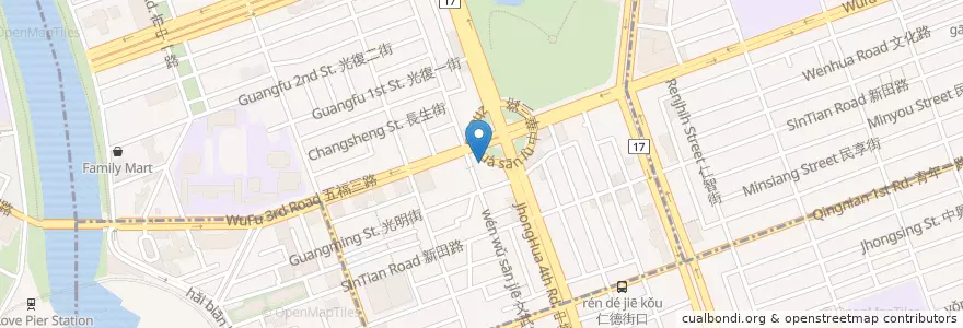 Mapa de ubicacion de Barcode en 타이완, 가오슝시, 첸진구.