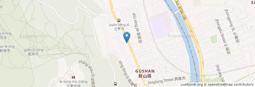Mapa de ubicacion de 鼓巖基督教會 en تايوان, كاوهسيونغ, 鼓山區.