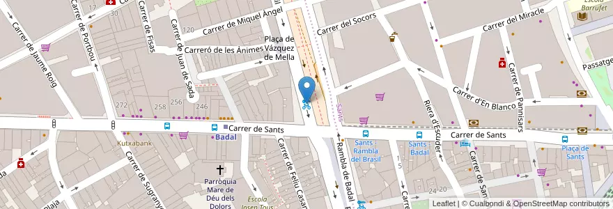 Mapa de ubicacion de 354 - Rambla del Brasil 5 en Испания, Каталония, Барселона, Барселонес, Барселона.
